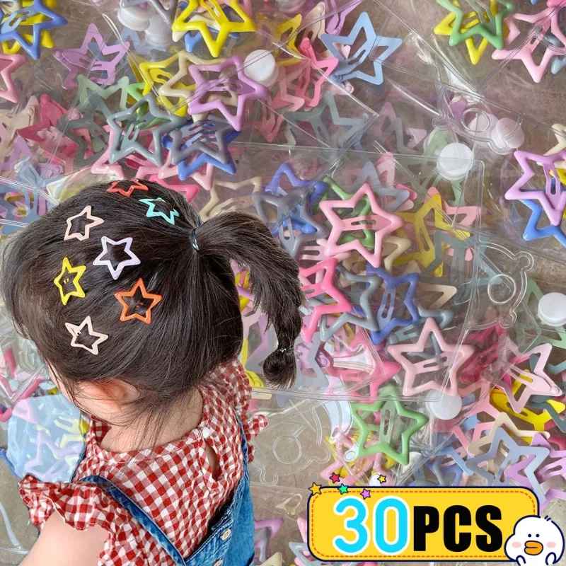

Dopamine Rainbow Metal Star Hair Clips Sweet Cool Hairpins for Spring Summer Outfits Gifts Girls Korean Style Hair Accessories