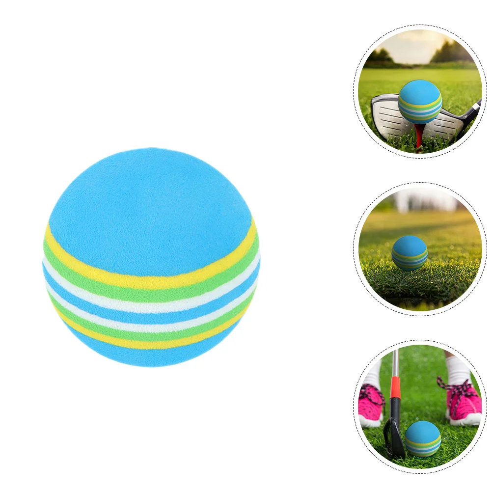 

10pcs Colored Golf Balls Mini Practice Balls For Indoor Golf Training Eva Soft Durable Bulk Pet Cat Dog Play Ball Activity