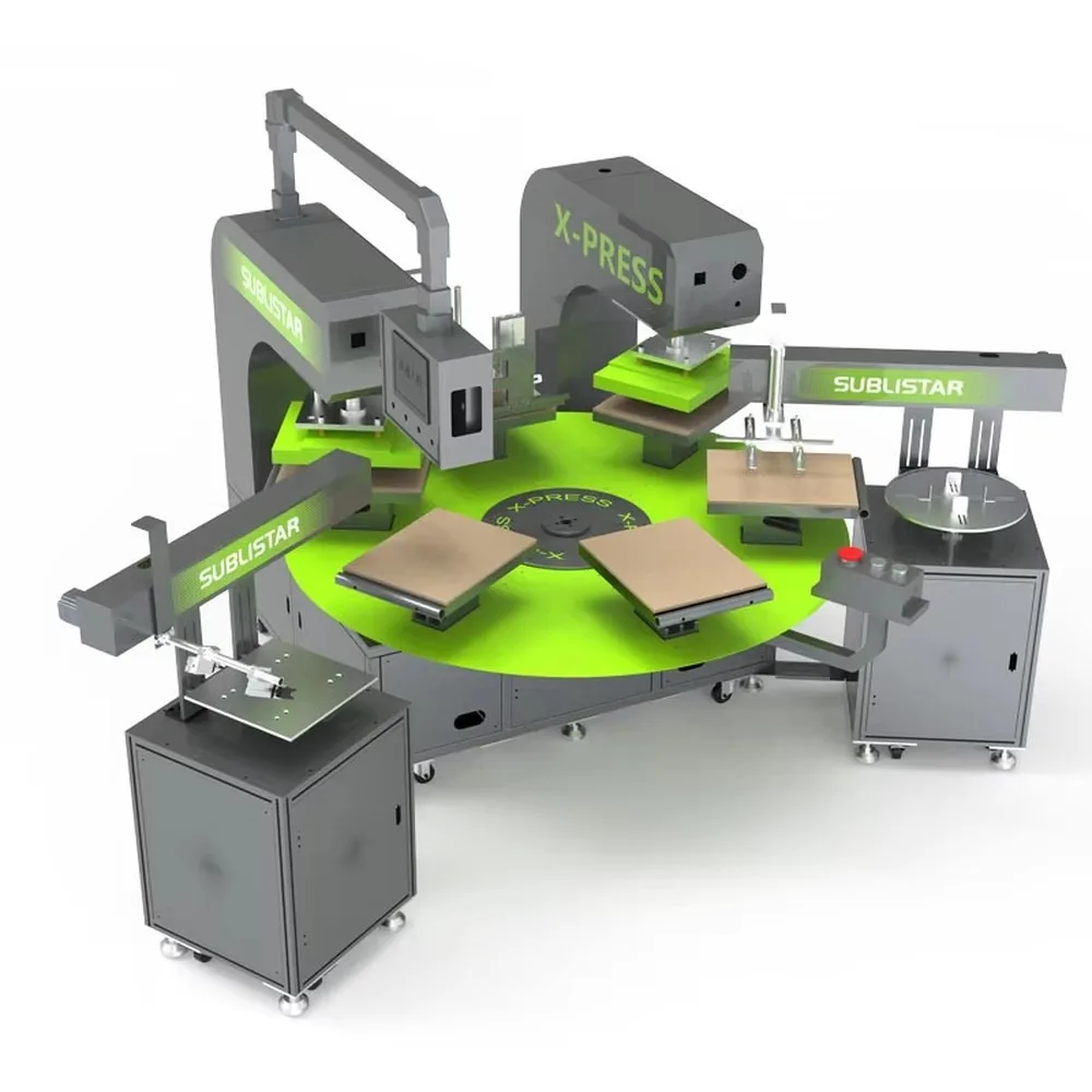 SUBLISTAR DTF Fully Auto-Rotating Heat Press Carousel Machine 6 Station Transfer Printing For T Shirt