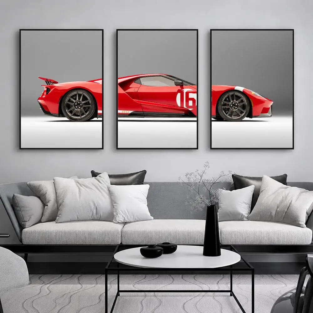 Retro Grand Touring Coupe Painting Calligraphy Canvas Poster Set Wall Artwork for Bedroom Living Room Decorative Prints Gift