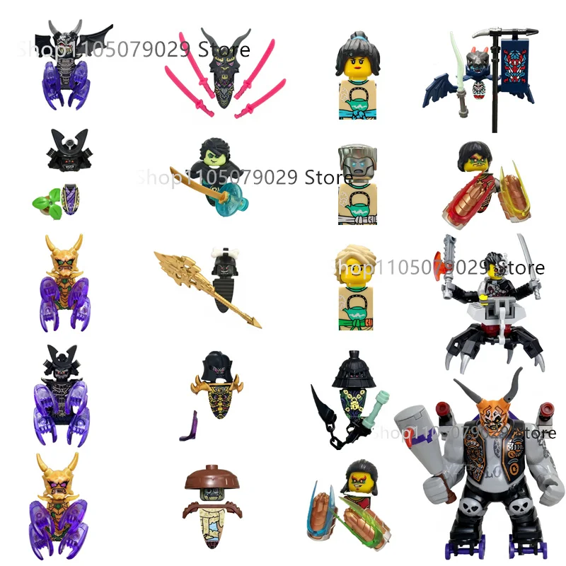 Anime Cartoon TV Ninja Toy Figures Dragons Rising Tea Attire Kai Zane Nya Cole Bricks Building Blocks for Kids Gifts