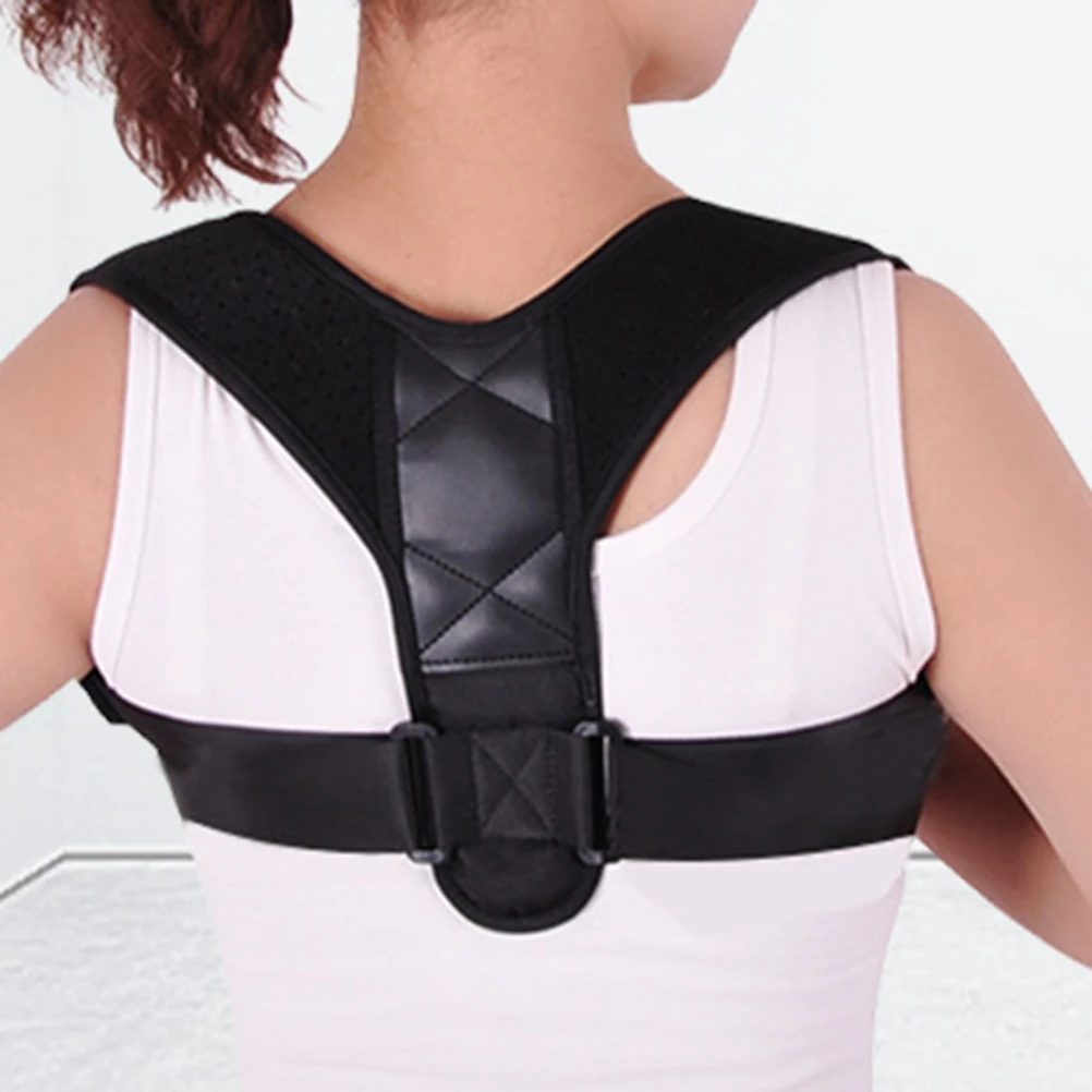 

Back Correction Belt Brace Hunchback Universal Corrector Orthodontic Adjustable Posture Black Men and Women