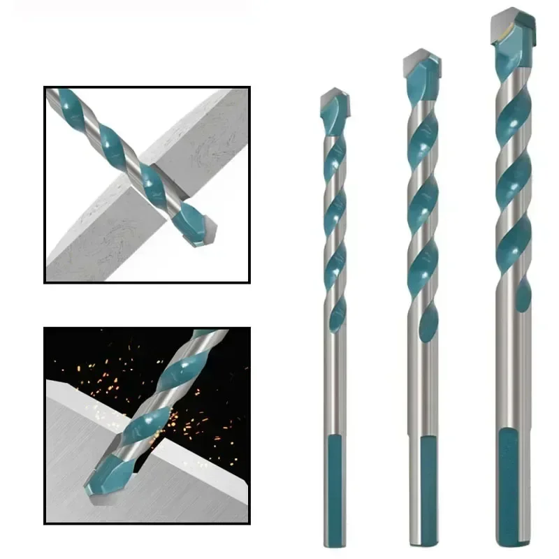 

4 шт./5 шт. D6 мм-D12 мм набор треугольных спиральных сверл, твердосплавная дрель, керамическая стена, стекло, пробивание отверстий, рабочая дрель по металлу, ручной инструмент