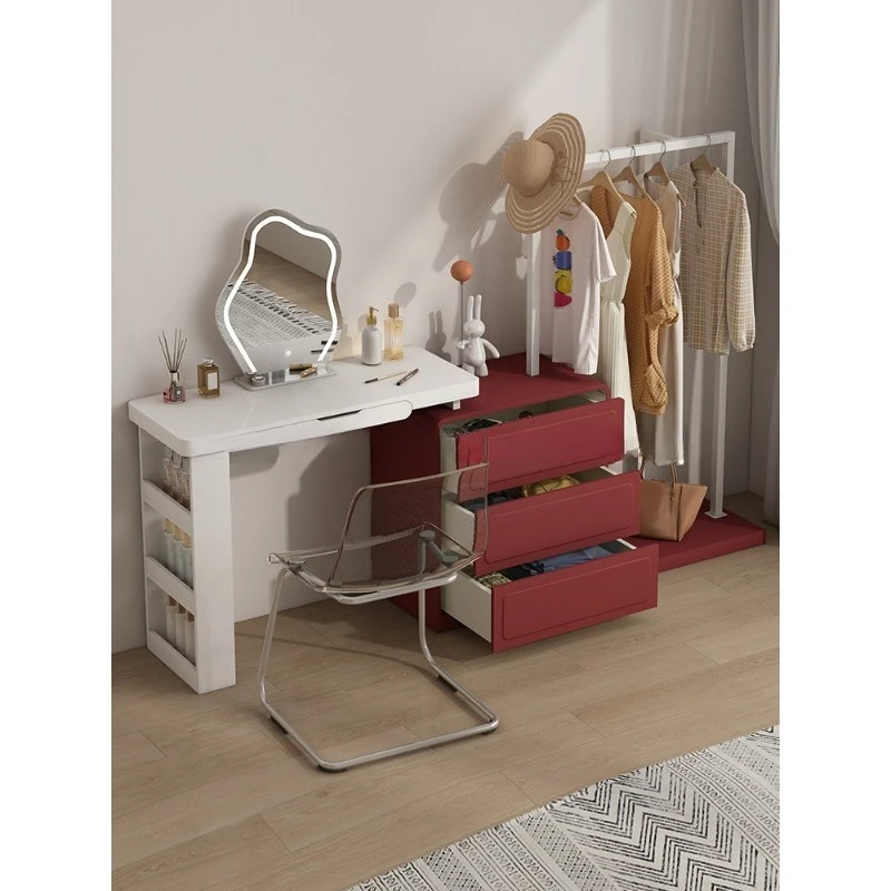 Contrast color chest, dresser, hanger integrated, multi-functional bedroom, bedside makeup table can be customized L