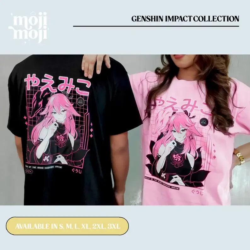 T-shirt Genshin Impact Gamer, Yae ata ko Merch, Fan Merch, Chemise Gaming