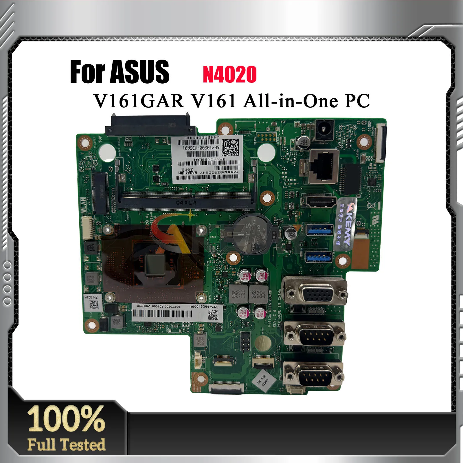 V161GAR All-in-One PC Motherboard For ASUS V161GAR Notebook Mainboard N4020 CPU 100% Tested OK Fast Ship