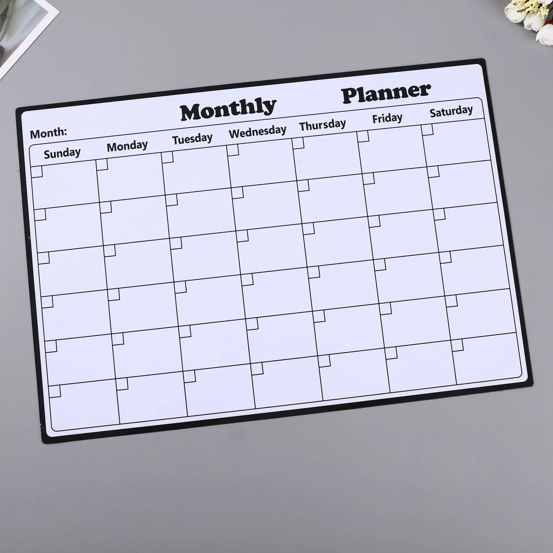 Magnetic Refrigerator Sticker Calendar Whiteboard Wall Sticker Learning Plan Table Refrigerator Sticker Message Board A3