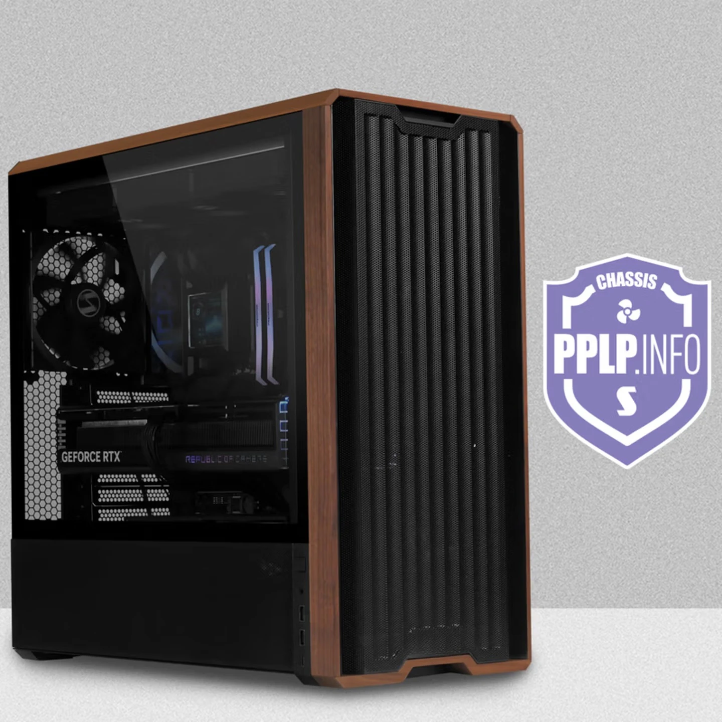 Without Fan Medium Tower Gaming Chassis, Black, Standard 5 Fans/support EATX Main Board/wood Chassis