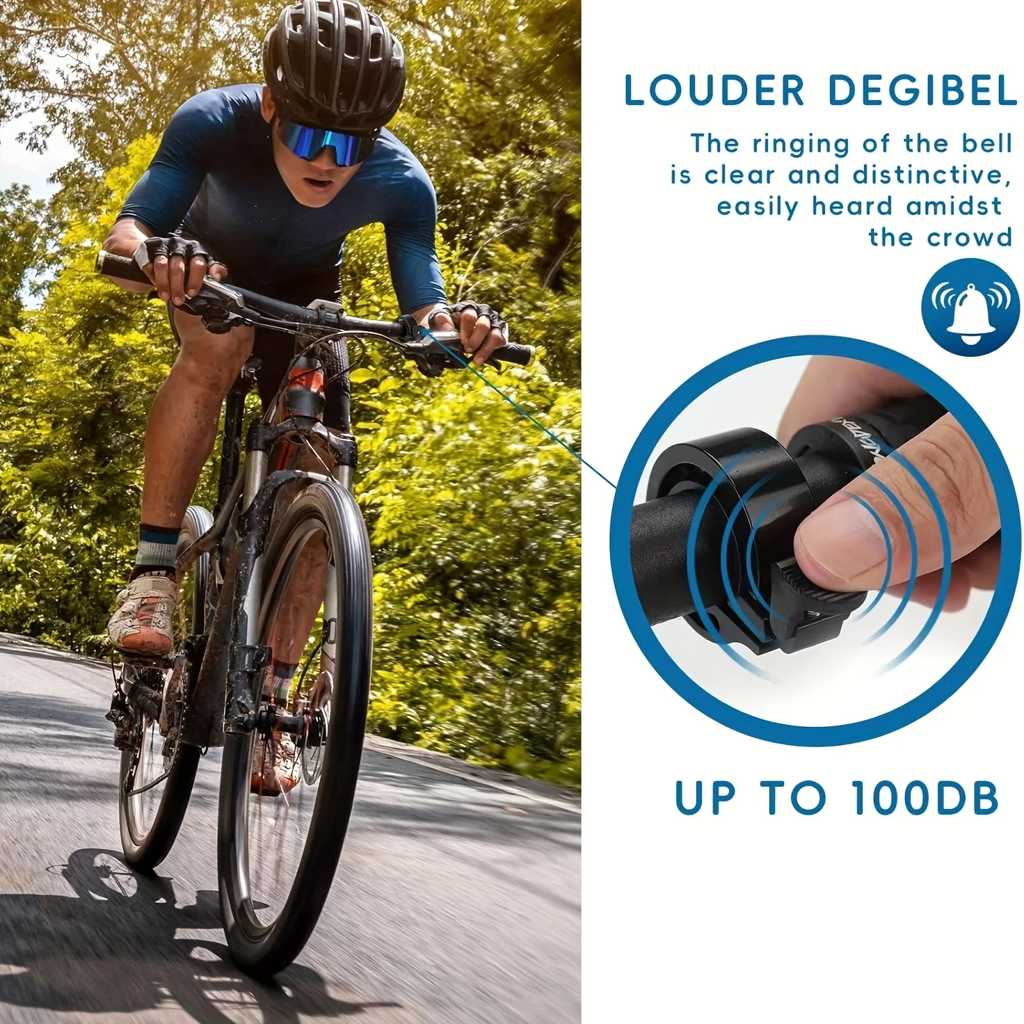 2 PCS Bicycle Bell Ring Loud Bike Bell Invisible Universal Handlebar Ring Bike Horn MTB Road Cycling Riding Safety Accessories