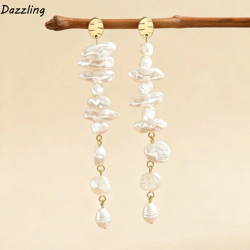 New Vintage Faux Pearl Jewelry Elegant Charming Christmas Tree Necklace Stacked Unique Dangle Pendant Earrings Xmas Gift