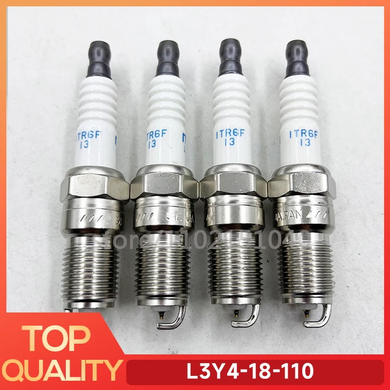 4pcs L3Y4-18-110 ITR6F13 4477 Iridium Spark Plug for Mazda 3 6 ATENZA for Ford FOCUS ITR6F-13 L3Y418110 L81318110 L34118110