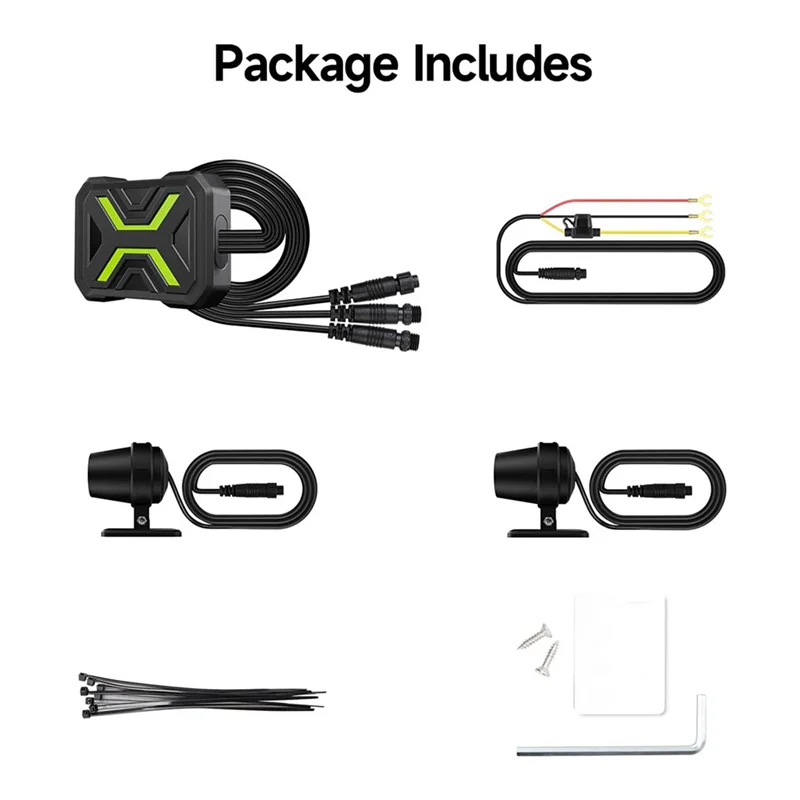 

ELECT-Motorcycle Dash Camera, 1080P App Connect Front Rear Video Recorder, Ip67 Waterproof, Loop Recording, Night Vision Cam