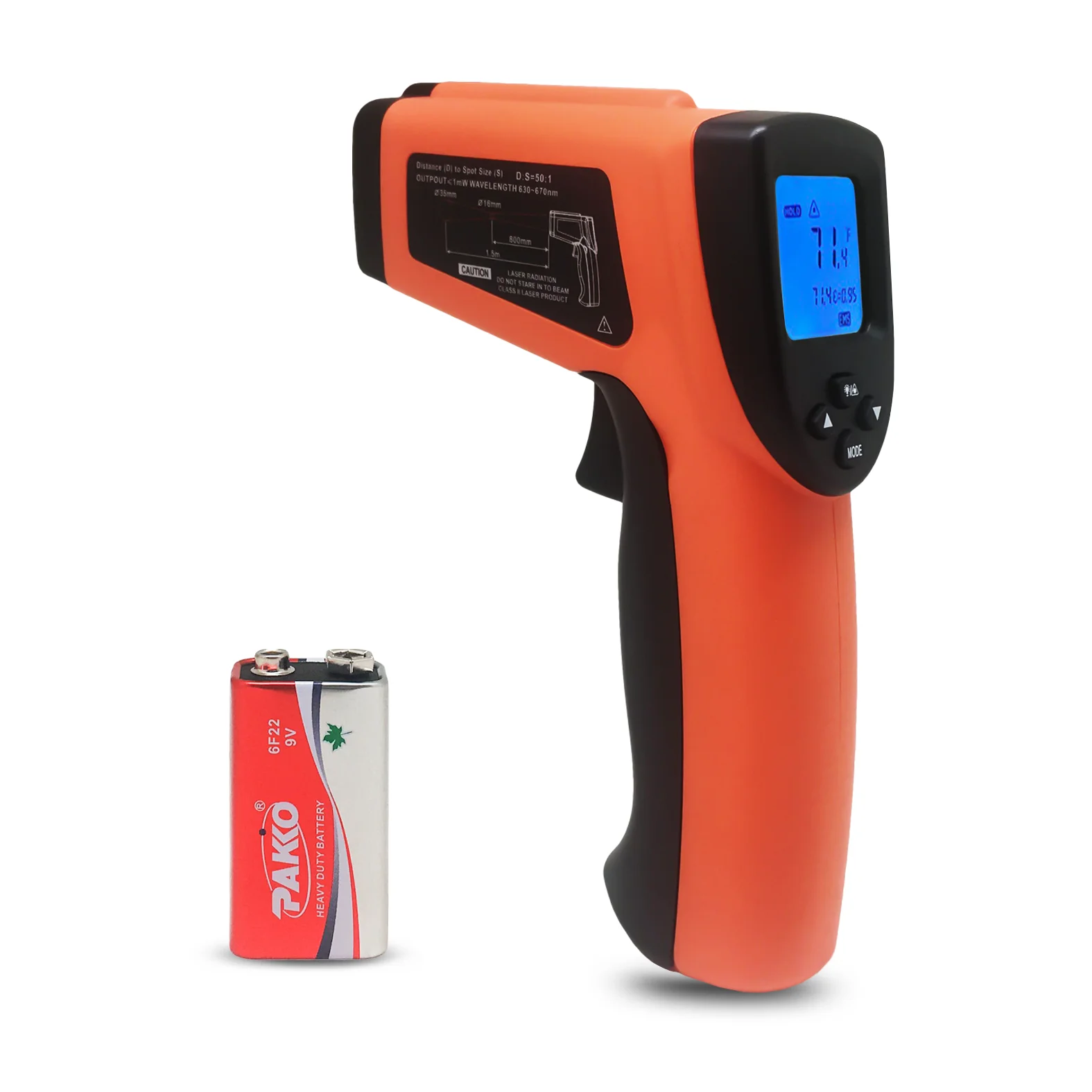 

DT8016H Digital IR Thermometer Thermograph High Temperature Tester Gun for Industrial