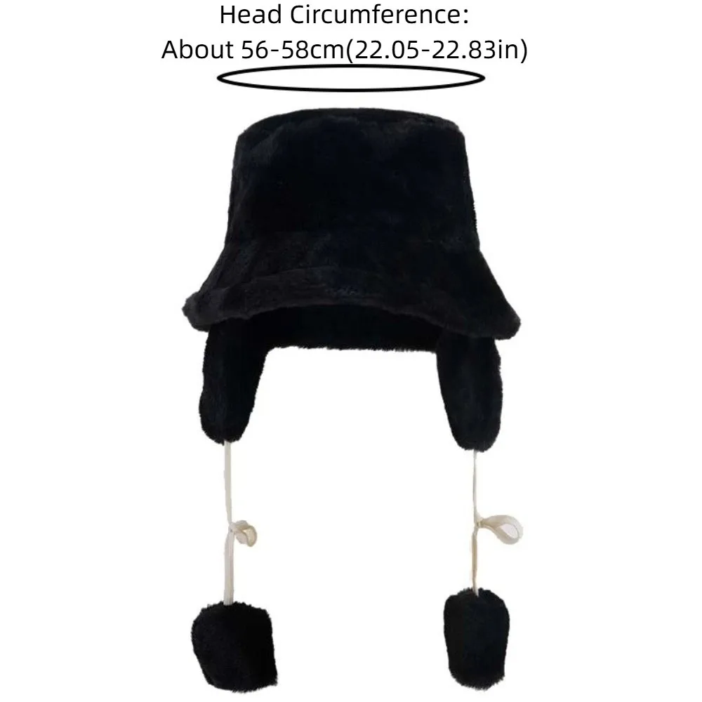 Ushanka بلون أفخم بنما قبعة مكافحة البرد يندبروف الشتاء صياد قبعة قابل للتعديل دفئا أفخم غطاء دلو يوميا