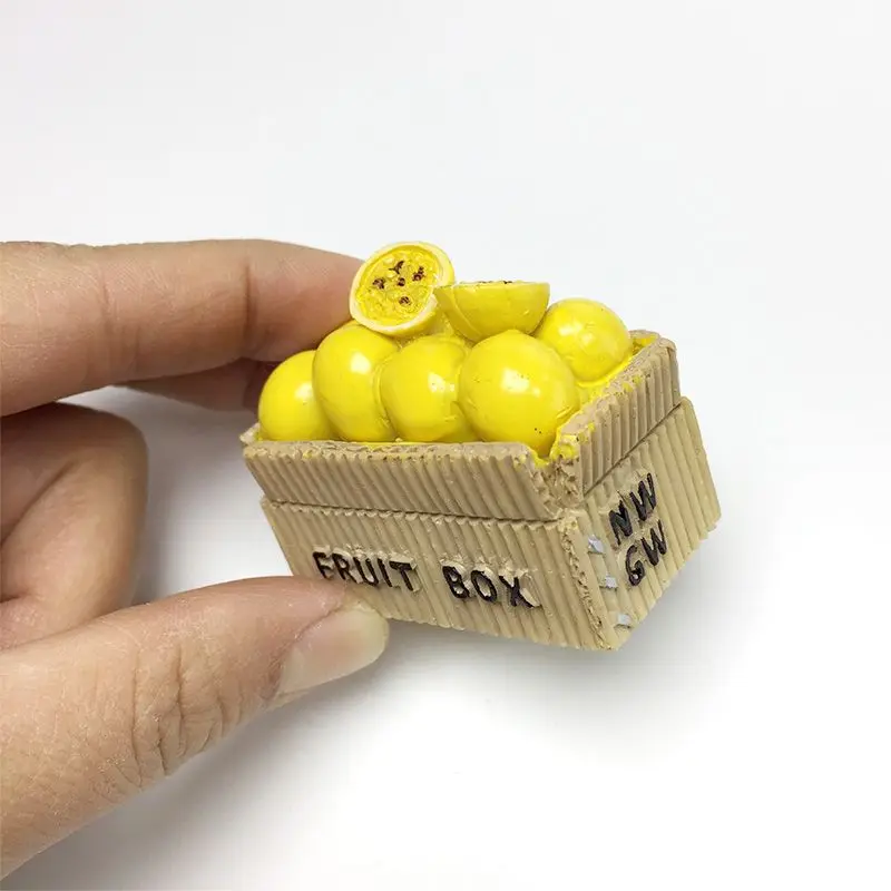 Guangxi, China Passion Fruit Carton Food Magnetic Refrigerator Sticker 3D Hand-Painted Exquisite Travel Souvenir