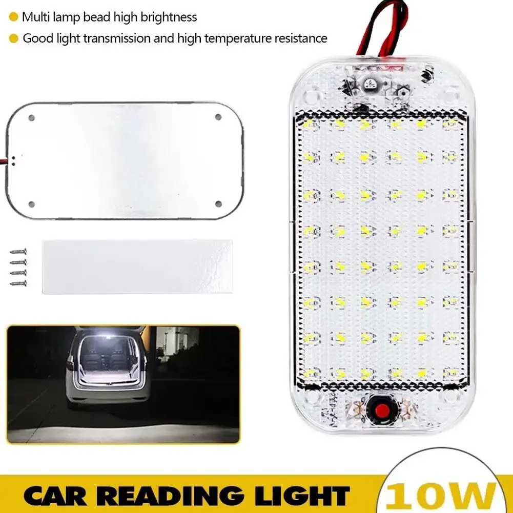 12-85V Universal LED Car Interior Light Super Bright Vehicle Reading Lamp Aluminum Alloy Heat Dissipation Design Ceiling Lightin