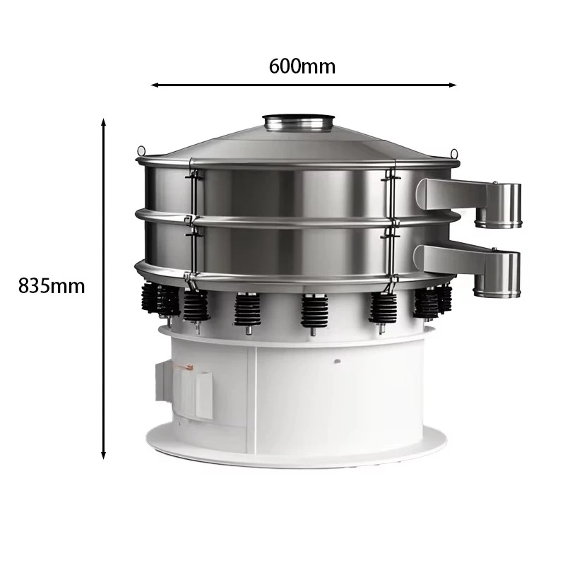 QINNY Motorized High Precision Vibrating Coconut Powder Sifter Potato Flour Screen Corn Wheat Rotary Sifter Food Processing
