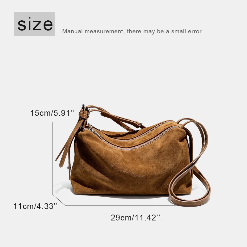 Customize Initials Leather Dual Zippers Bags For Women Luxury Designer Handbag Purse 2026 New In Suede Cowhide Underarm Shoulder