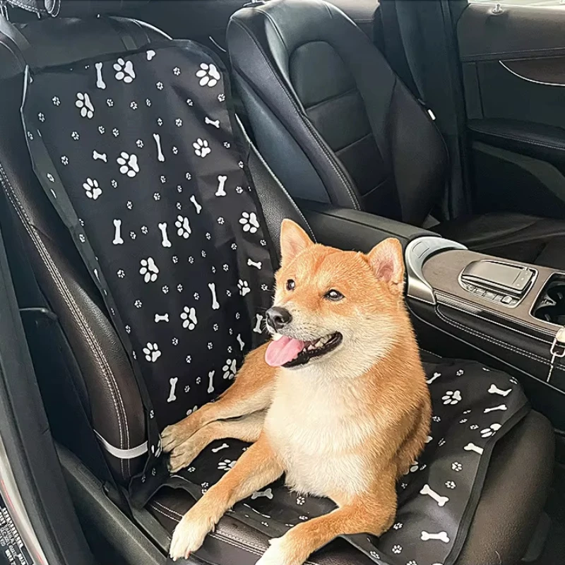 Pet Front Seat Cat and Dog Cover Durable Protector Anti-mud Fur Waterproof Scratch Anti-skid Seat Pet Cushion-dog Cat Car Seat