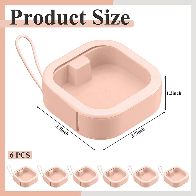 Caja de almacenamiento de 6 piezas, organizador de Scrunchies para niña, contenedor de adorno, Accesorios de escritorio, caja de joyería para pendientes