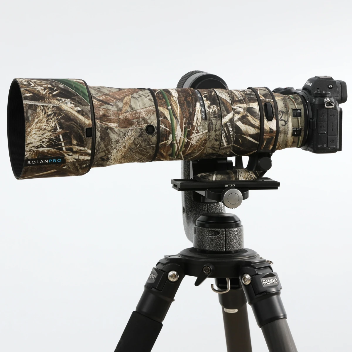 ROLANPRO Objektivmantel für Nikon Z 180–600 mm F/5,6–6,3 VR, wasserdichte Schutzhülle, Tarnung, Regenschutz, Z180–600 Pistolenhülse – Detail 27