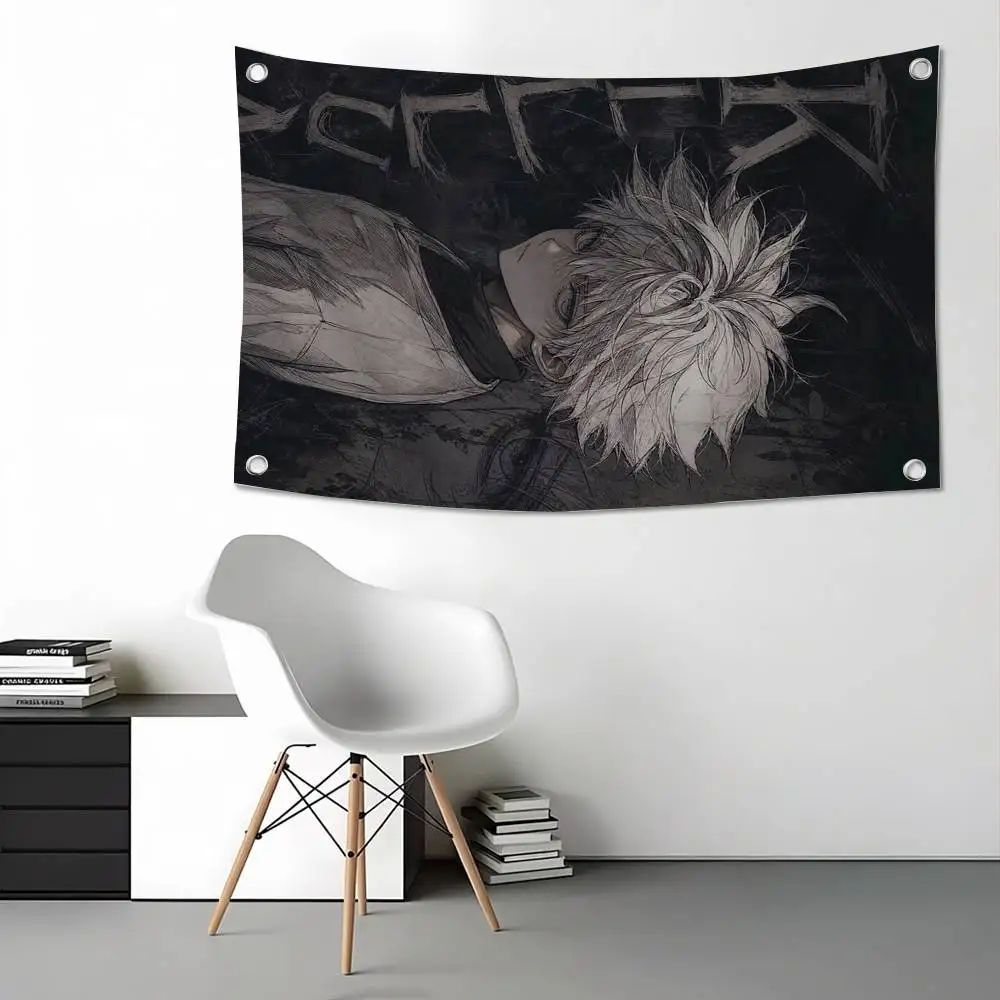 Killua Zoldyck Hunter x Hunter Flag Suitable For Party Club Outdoor Interior Wall Decoration Banner Fans Gift