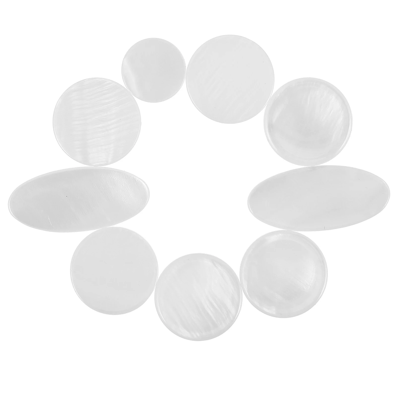 

9 Pcs Saxophone Button Buckle Instrument Attachments Supplies Upgrades White Shell Peripherals Key Inlays Finger Buttons