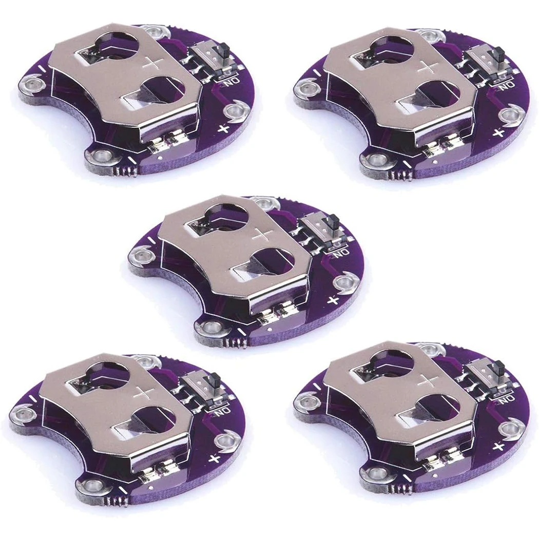 Lilypad Coin Cell Battery Holder CR2032 Battery Mount Module Lily Pad Battery Holder Case Module Small Slide Switch Board