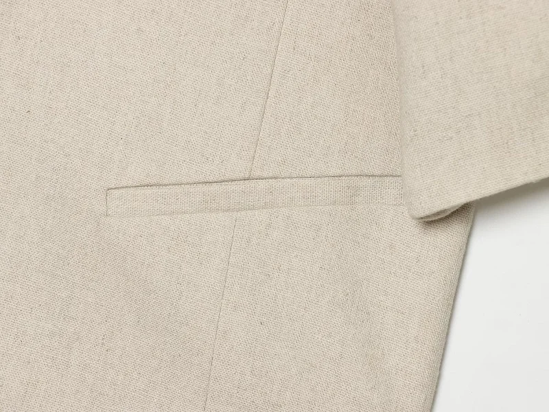 MUJER Büro-Cropped-Blazer für Damen, zweireihiger Freizeitblazer, kurzärmelige figurbetonte Jacken für Damen, neu in der Kategorie Oberbekleidung – Detail 6