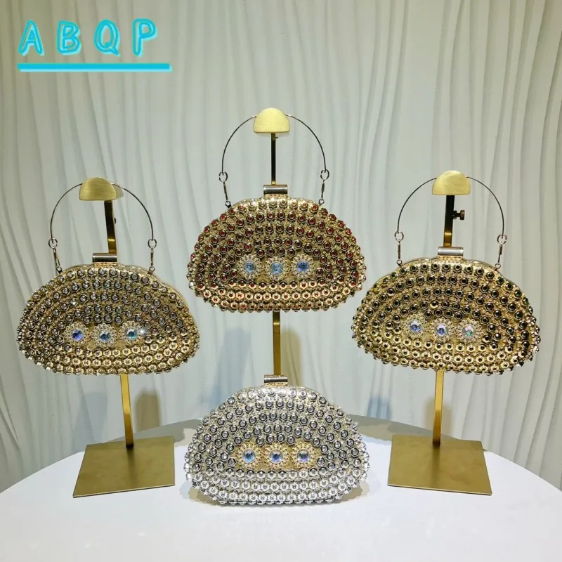 

New Dinner Clutch Bag Luxury Brand Diamond-encrusted Shining Dinner Party Clutch Bag Diamond-encrusted Fashion Women's Handbag