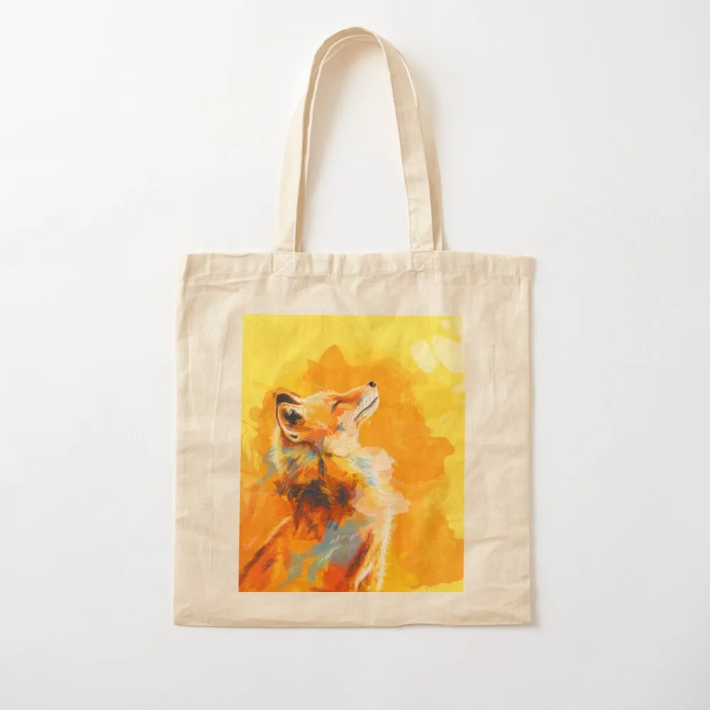 

Blissful Light - Fox illustration inspirational Tote Bag canvas tote shopper bag woman Lady bag Canvas Tote