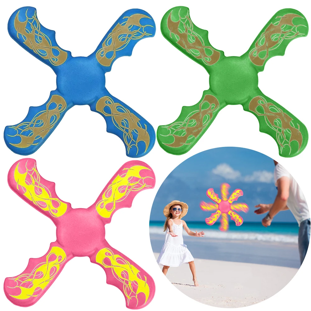 3 شفرات يرتد لعبة تفاعلية في الهواء الطلق مضحك التفاعلية تحلق أقراص الضغط هدايا عيد ميلاد للأطفال لعبة أقراص الطيران #1