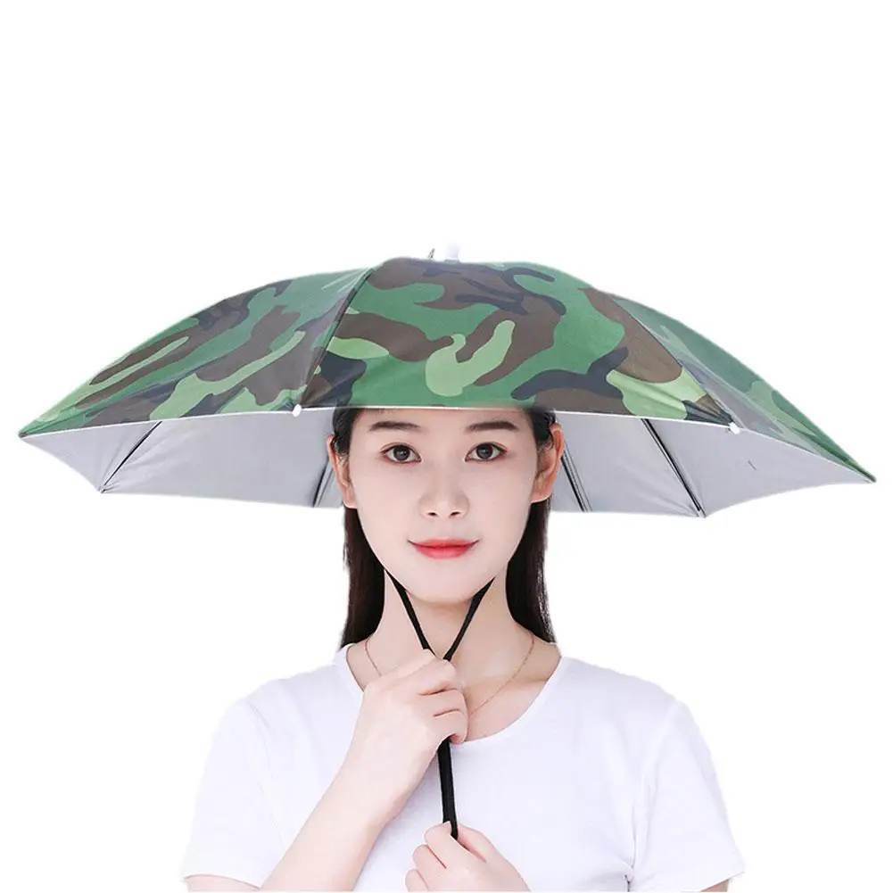 15pcs Foldable Outdoor Umbrella Hat Women Men Fishing Headwear Sun Cap Camping Fishing Headwear Cap Beach Head Hats