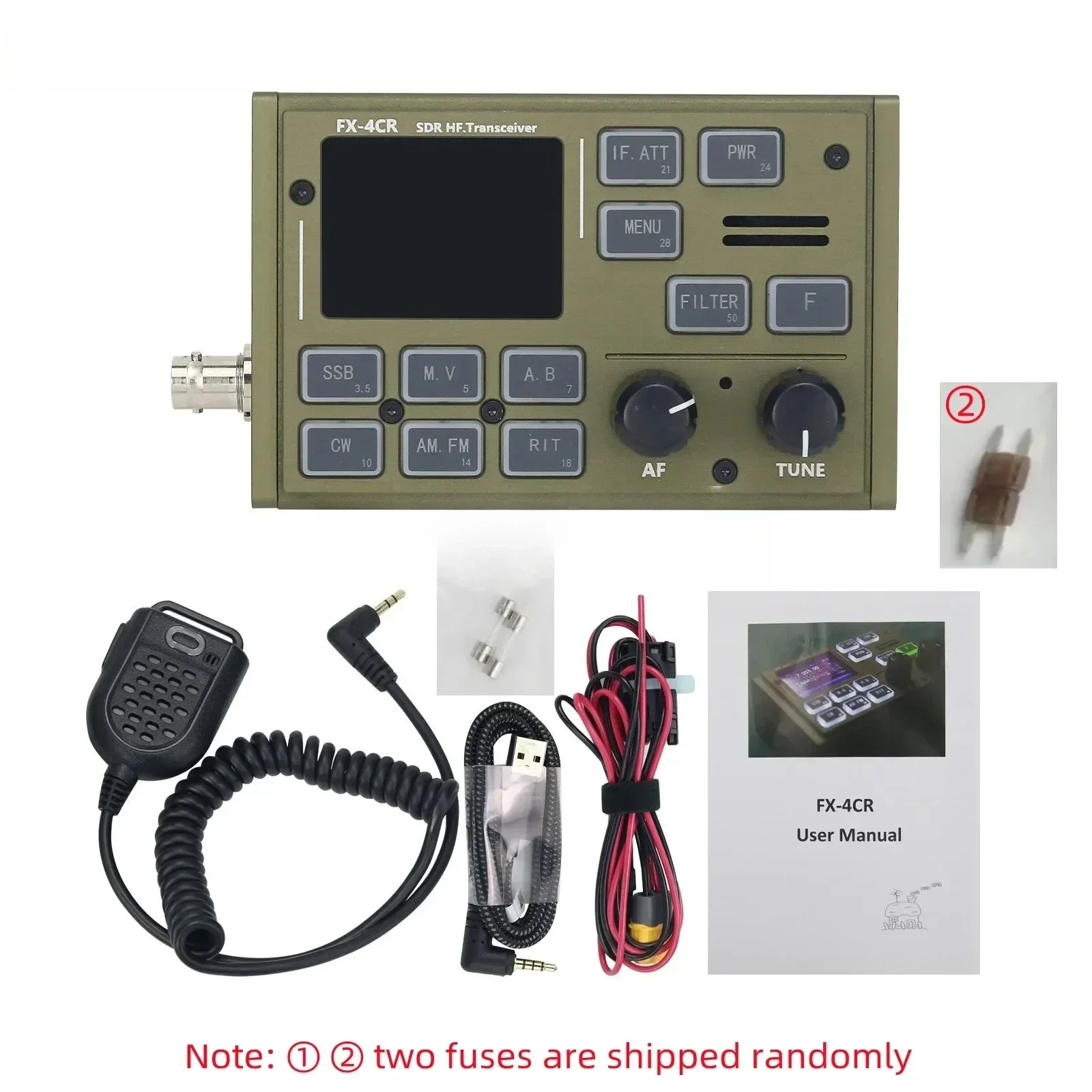 Transceiver with 1-20W Continuously Adjustable Power Range Support USB/LSB/CW/AM/FW Modes Short-wave FX4CR