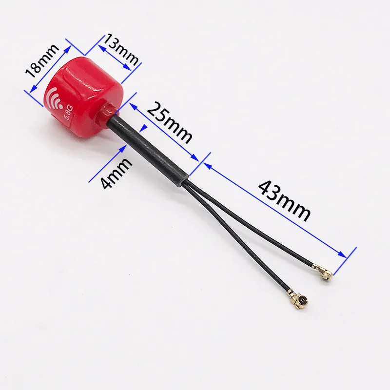 FPV Left-Handed (LHCP) Antenna with IPEX-1 Dual-Head Connector Compatible with DJI O3 Air Unit Video Transmission Sky Unit