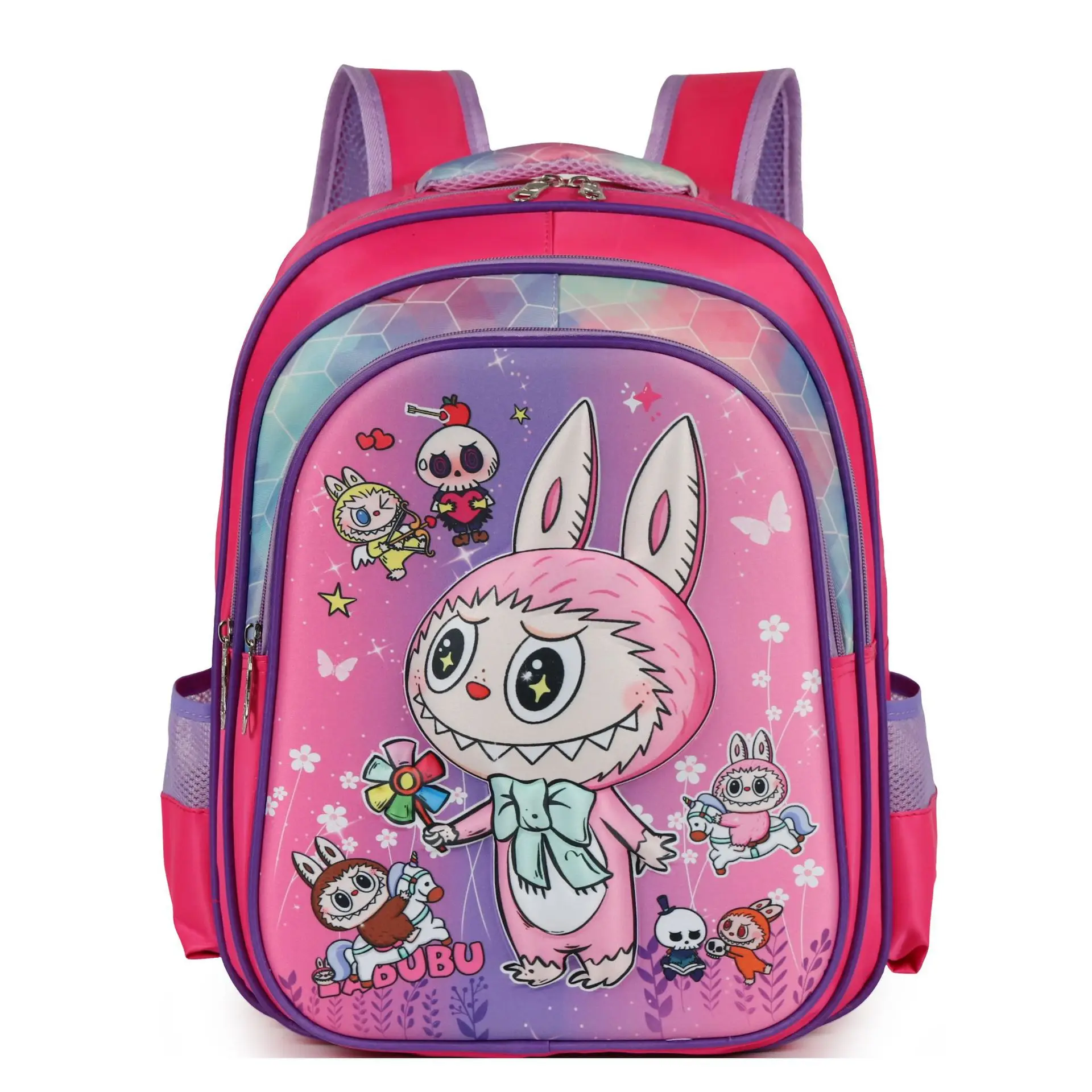 

Children Backpack Burden Reduction Large Capacity Backpack Children Schoolbag Cartoon Kindergarten 16-inch LABUBU handbag