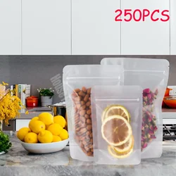 Frosted Transparent Ziplock Bag Clear Plastic Storage Bag Snack Tea Zipper Bag Packaging Supplies