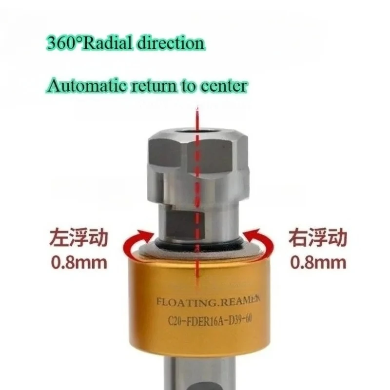360 ° Radial Adjustable Floating Shank ER25 ER32 C12 C16 C20 C25 Floating Reamer Holder