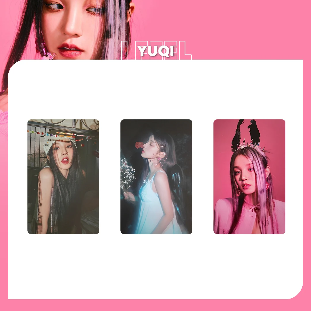 บัตร QR ระดับมืออาชีพ gidle I Feel อิเล็กทรอนิกส์
