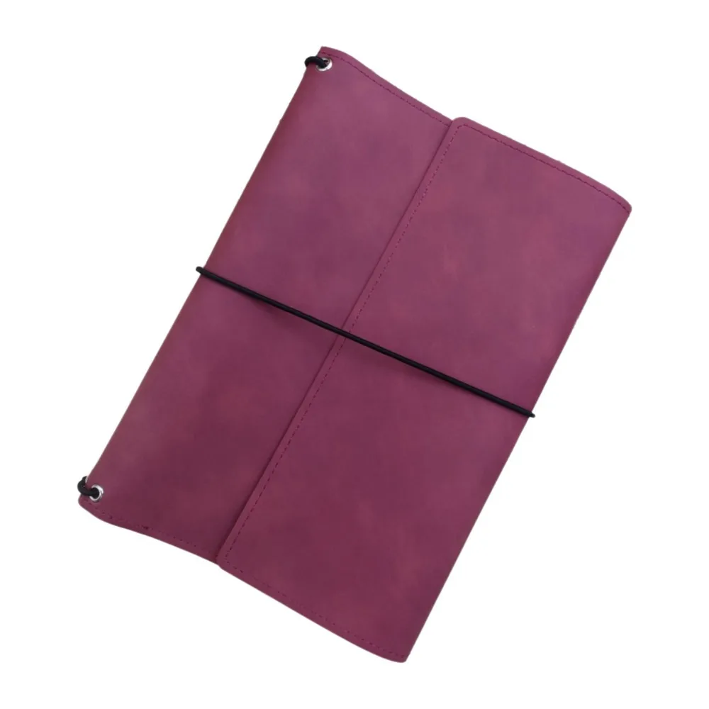 Leather Refillable Notebook Organizer Multifunctional A5 Vintage Journal Cover Compact Simple Book Protective Cover