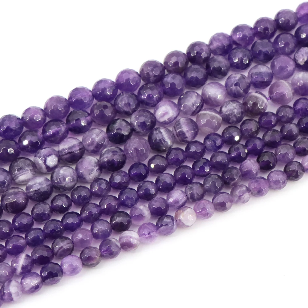 خرز حجر الجمشت الطبيعي المصقول - مراجعة Gemstone Bracelet Healing وسعره