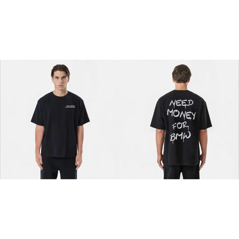 

T-shirt Need Money for B.m.w Patterned Printed T Shirt High Quality Oversized Cotton Tee Top Vintage Men Women Clothing
