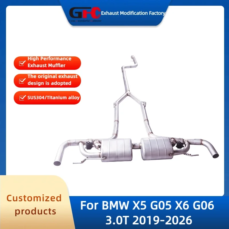 

Выхлопная система Catback Valvetronic для BMW X5 G05 X6 G06 3.0T 2019-2026: Высокопроизводительная выхлопная система из нержавеющей стали с глушителем