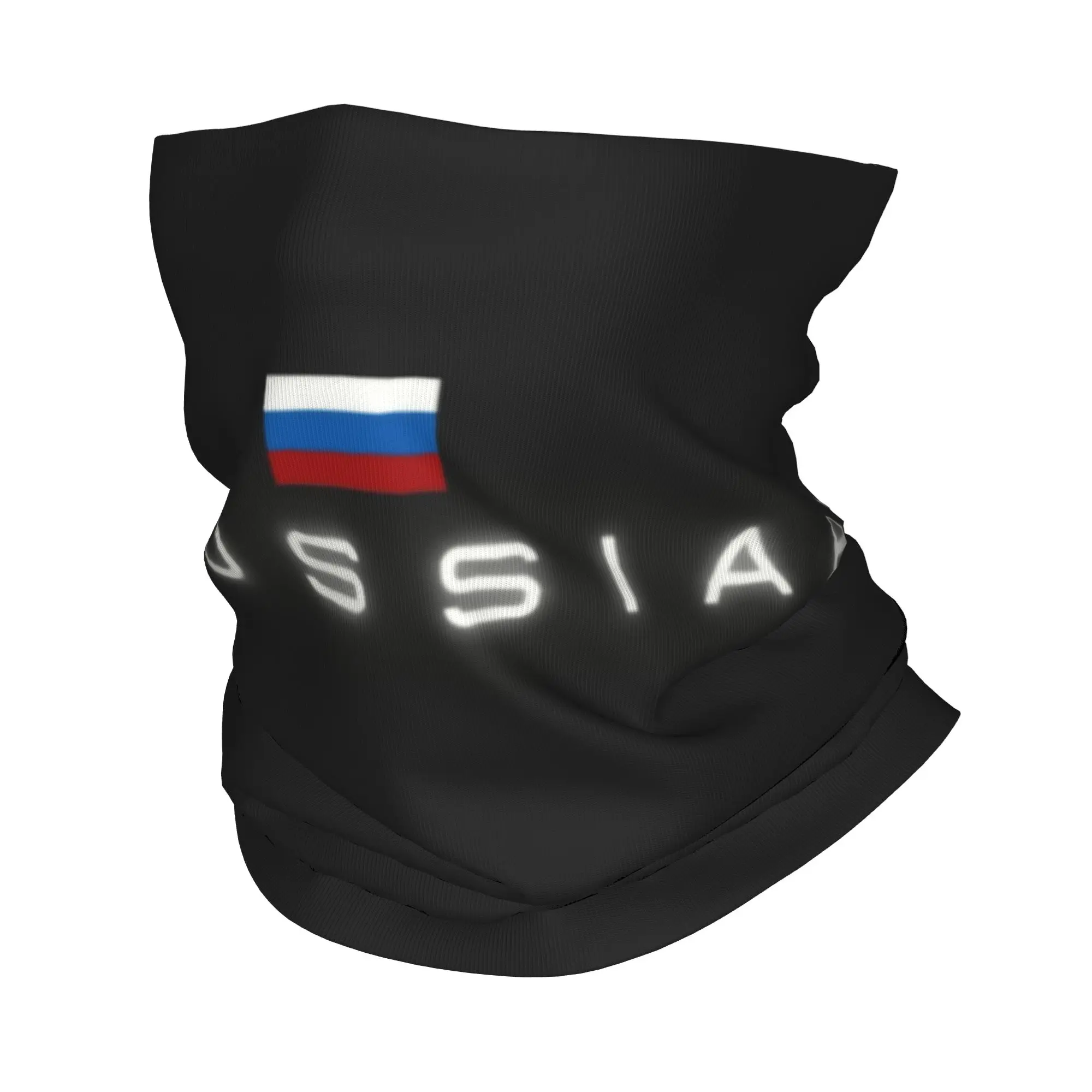 

Custom Russia Flag Bandana Winter Neck Warmer Women Windproof Wrap Face Scarf for Ski CCCP Russian Proud Gaiter Headband