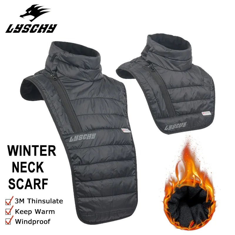 Men Winter Motorcycle Neck Collar,Portable Cold‑Resistant Neck Guard,Reflective Logo Wind‑Proof Neck Warmer for Motorbike Riding
