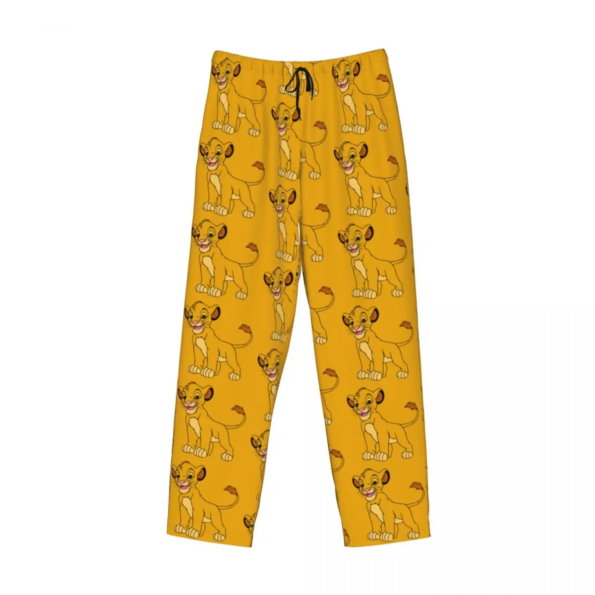 Pantalones de pijama personalizados Simba Nala The Lion King, ropa de dormir Pumba para hombre, pantalones para dormir elásticos con bolsillos