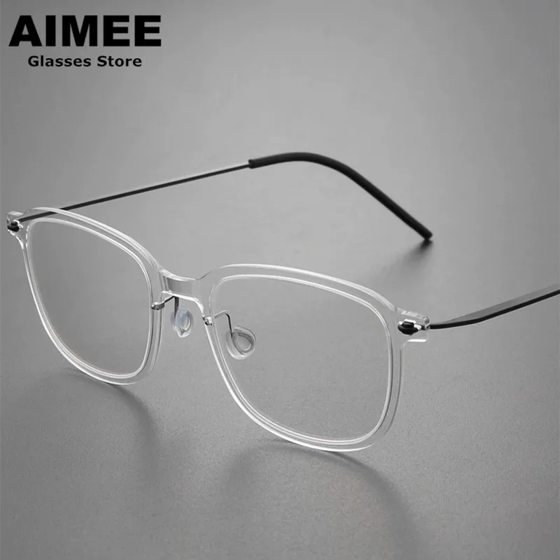 High Quality Screwless Ultralight Glasses Frame 6510 Denmark Brand Men Women Retro Square Eyeglasses Blue Light Spectacles Frame