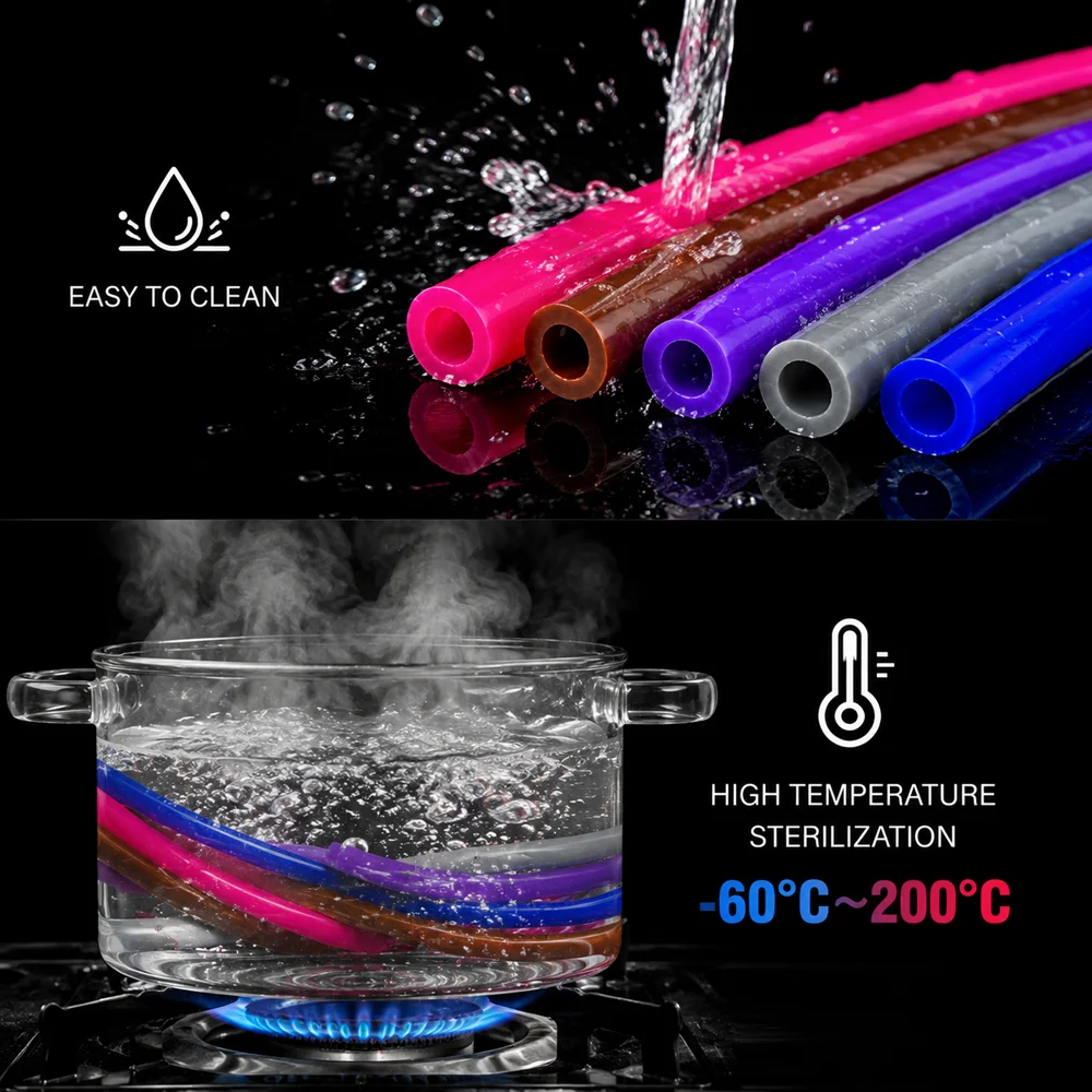 Food Grade Silicone Tube ID 2~12mm Temperature resistant/high elasticity/soft/fish tank water pump tea set outlet pipe