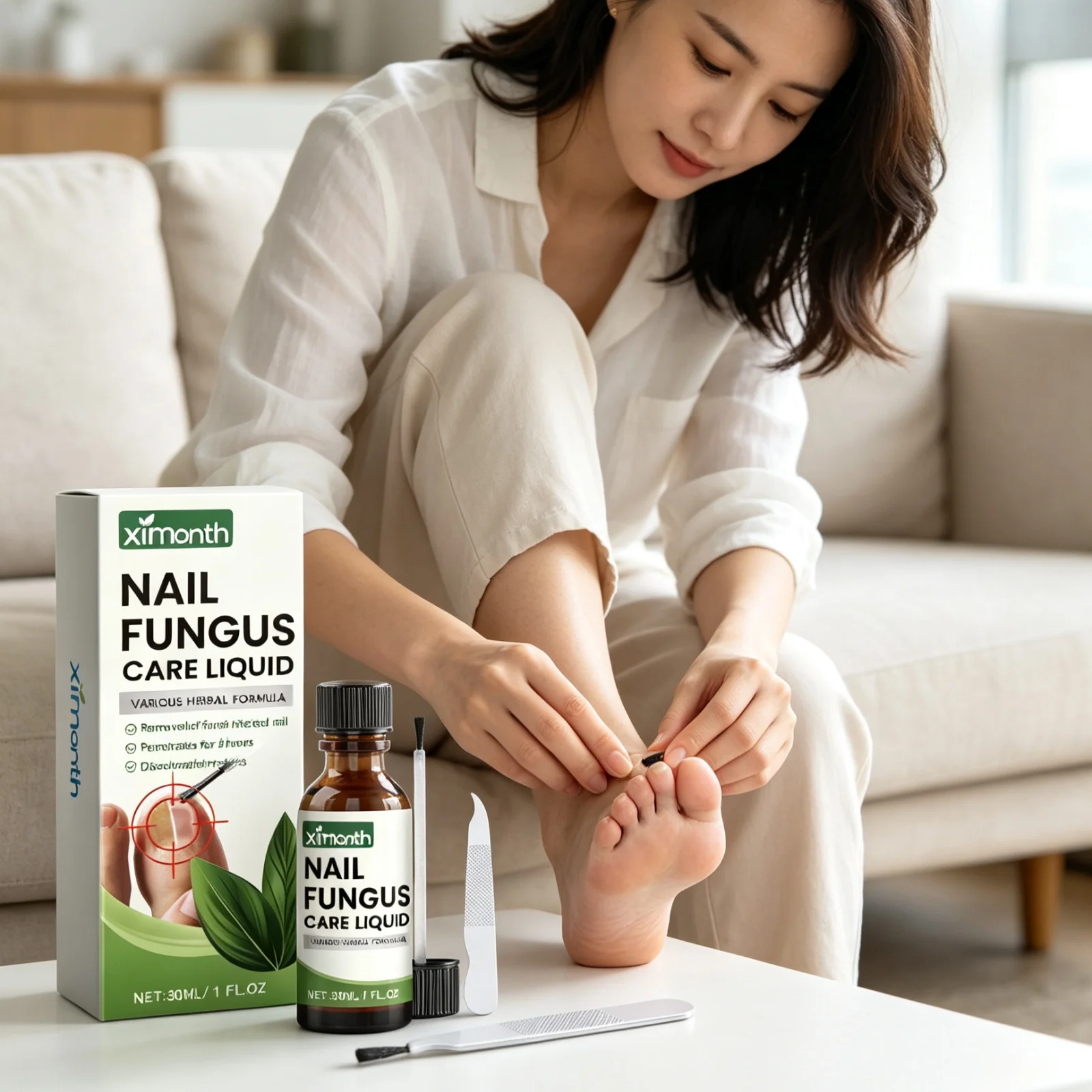 Ximonth Nail Fungus Repair Liquid Restore Damaged Discoloration Nails Enhances Hardness Relieves Ingrown Nails Care Essence Set