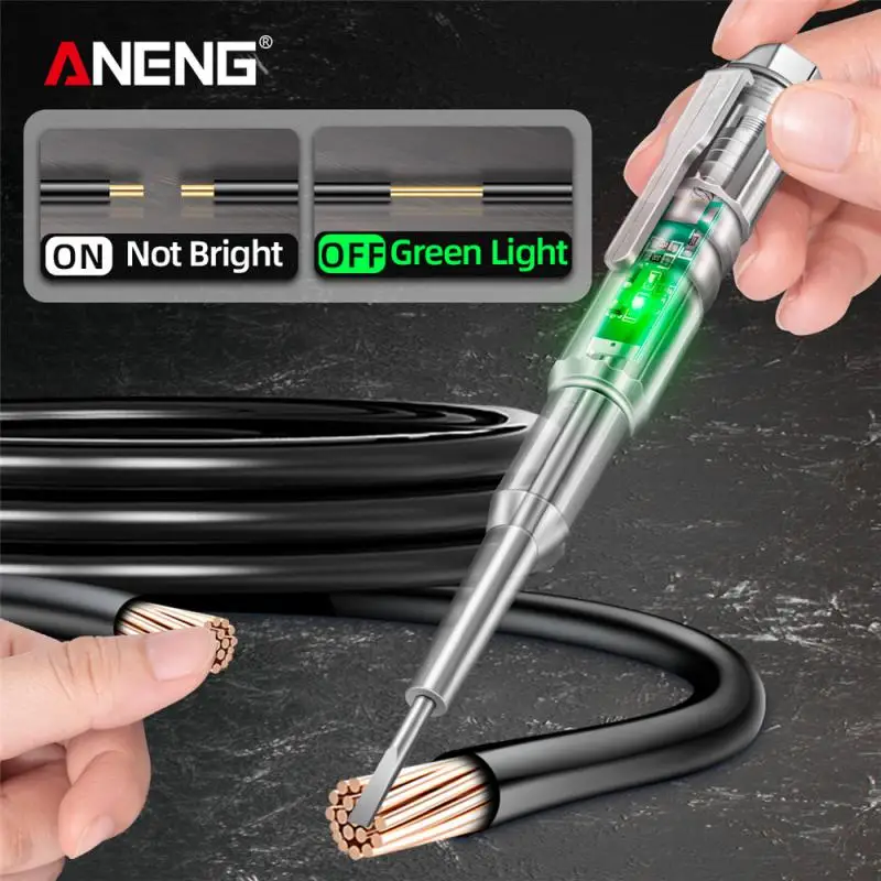 Electric Test Pen Screwdriver 24-250V Voltage Detector Intelligent Voltage Detector Circuit Tester Electrical Screwdriver Bits